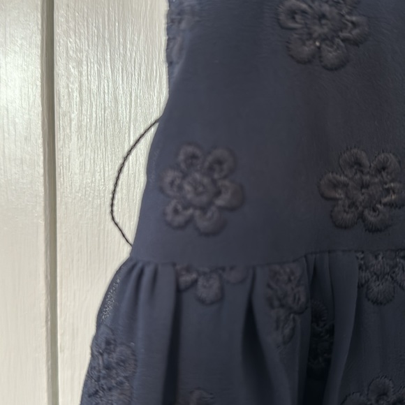 3.1 Phillip Lim Navy Mini Dress w/ Embroidered Flowers - Picture 6 of 7